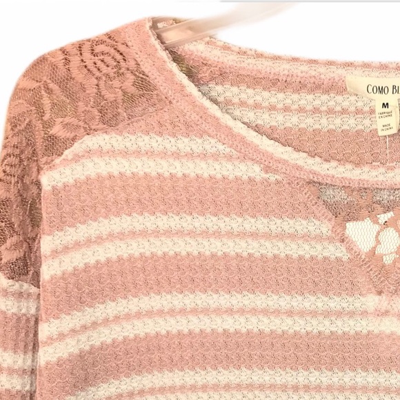 NWT Como Blu French Terry Striped Top - Back to School - Comfy Casual Fall - M L - Picture 10 of 16